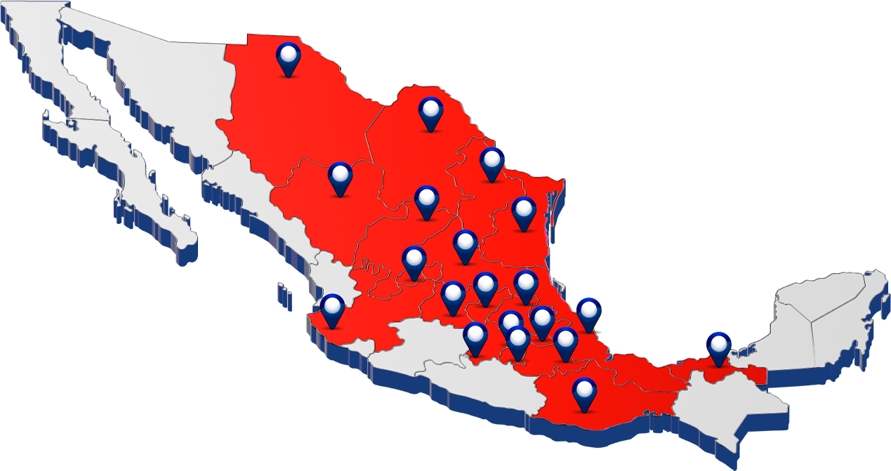 Mapa de Cobertura Nacional de CODICSA en México